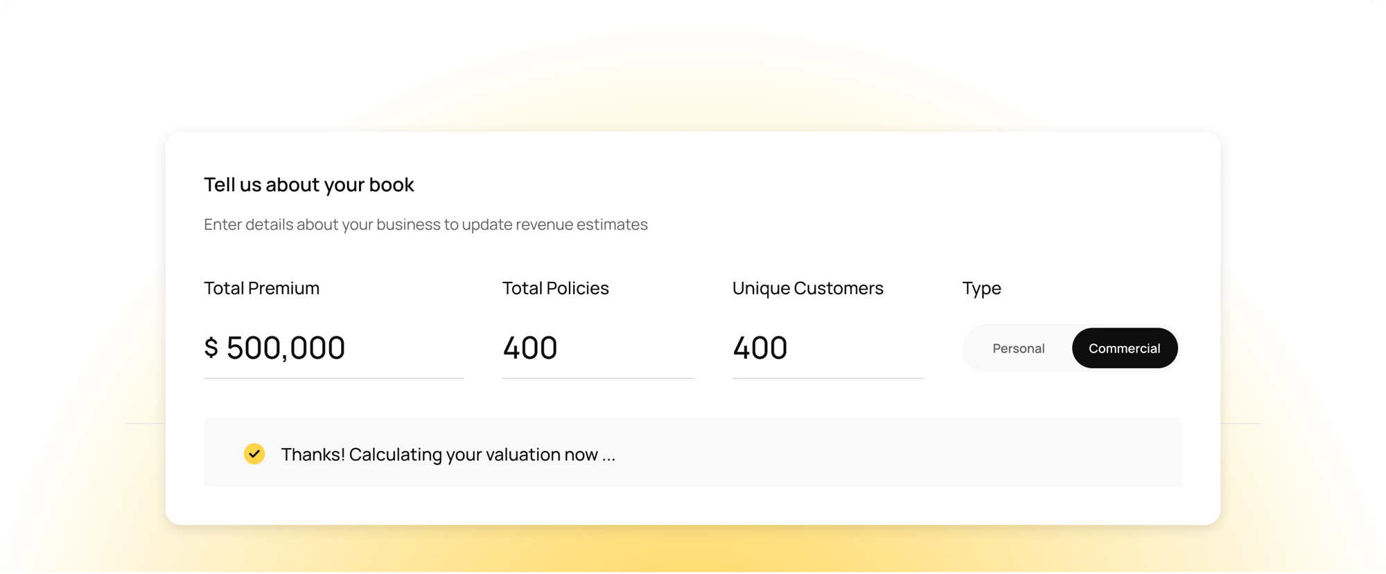 Cake's Book Valuation Engine