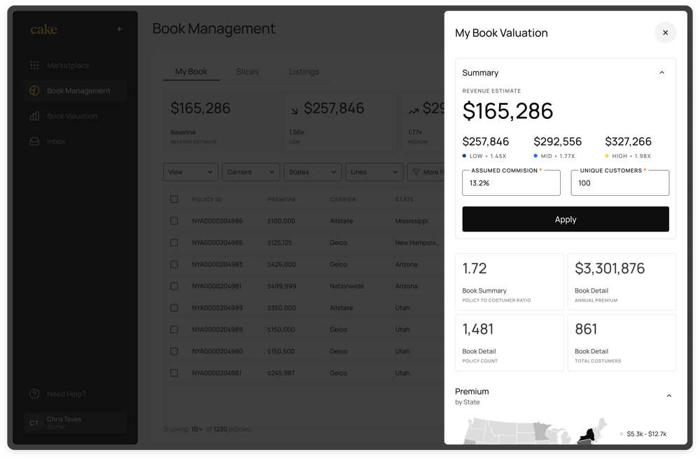 From Slices (Create Slice) - My Book Valuation